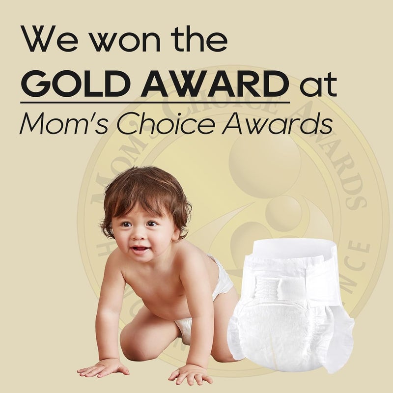 Eco boom Diapers, Viscose from Bamboo Diapers, Natural Soft Disposable Nappies for Infant, Size 3 Suitable for 13 to 22lb (Medium - 32 Count) - Image 4